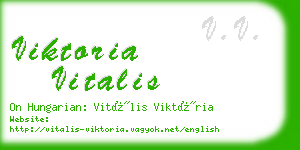 viktoria vitalis business card